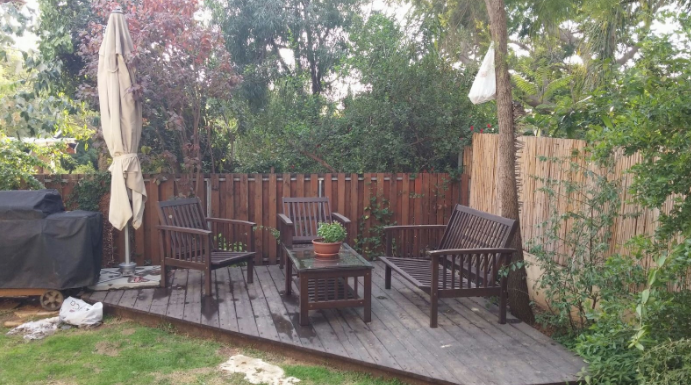 Seating areas in the garden